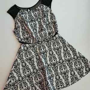 Damask skater dress